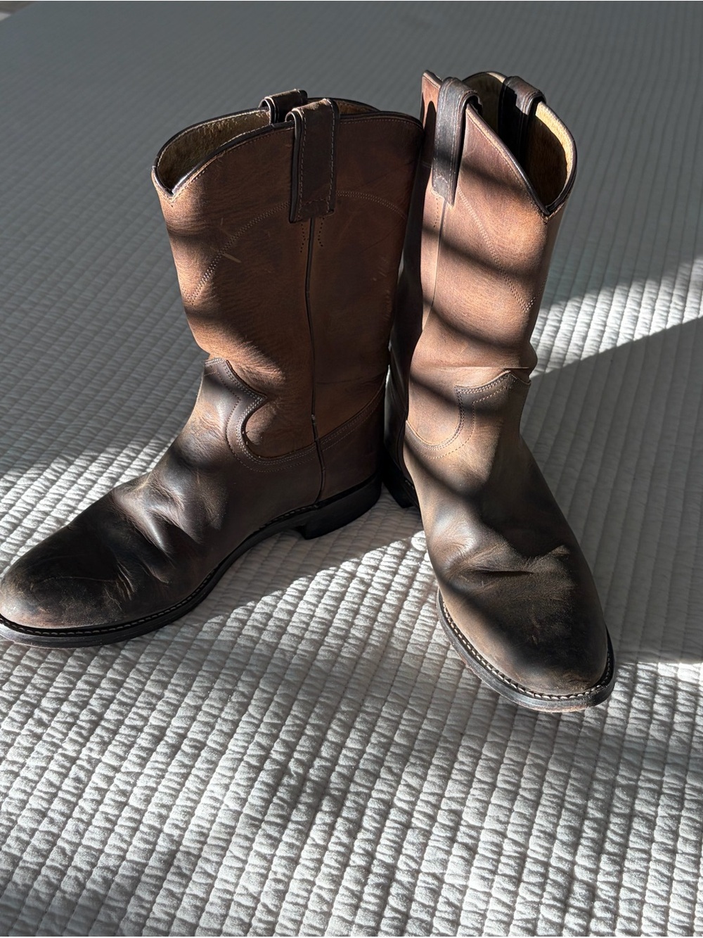 Women’s Justin Boots Brown Leather Western Cowboy Boots
